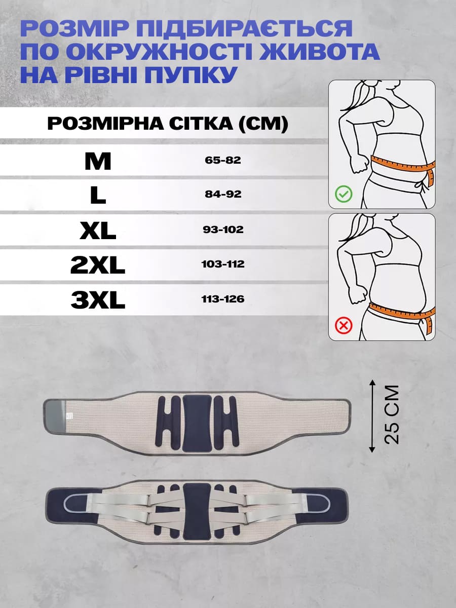 Поперековий ортопедичний корсет